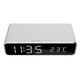 Gembird DAC-WPC-01-S digitalni sat + alarm sa bežičnim punjenjem telefona, silver cene