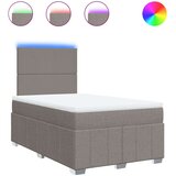 vidaXL Box spring postelja z vzmetnico taupe 120x190 cm blago, (21308631) | Shoptok.si