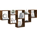  Zidna polica dimljeni hrast 159x18x66 cm konstruirano drvo | Eponuda.com