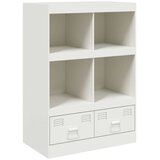  Visoka komoda bijela 67 x 39 x 95 cm čelična | shoptok.hr