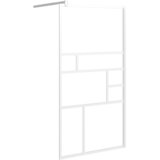 Pregrada za tuš 115 x 195 cm sa staklom ESG bijela | shoptok.hr