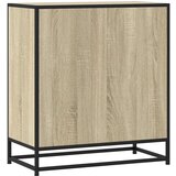 vidaXL Komoda sonoma hrast 68x35x76 cm inženirski les in kovina | Shoptok.si