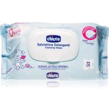Chicco Cleansing Wipes Blue otroški nežni vlažni robčki 72 kos Cene