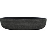 Nadgradni umivaonik sivo-crni ovalni 59x40x14 cm keramički | shoptok.hr