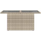  Vrtni stol sa staklenom pločom sivi 100x55x73 cm od poliratana | shoptok.hr