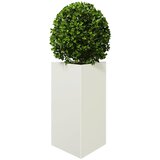 Vrtne sadilice 2 kom bijele trokutaste 50x43x75 cm čelične | shoptok.hr