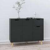vidaXL Komoda visoki sjaj crna 90 x 30 x 72 cm od iverice Cijene
