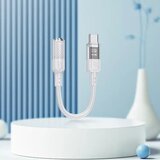 hoco. AUX adapter Type - C na Jack 3.5 mm LS37 15 cm prozirno sivi | shoptok.hr