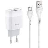 Hoco hišni polnilec C73 2,4A 2x USB vtič s polnilnim kablom Type C Cene
