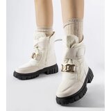 Gemre Beige snow boots with decorative buckle Athos | Shoptok.si