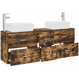 Set ormarića za kupaonicu 3 kom. Dimljeni hrast Smeđa 53 x 34,5 x 63 cm | shoptok.hr