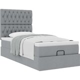  Otomanski okvir kreveta s madraca svijetlosivi 80x200cm tkanine | shoptok.hr