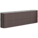 Furnova Visoka greda iz prašno premazanega jekla 224x40x68 cm rjava, (21920788) | Shoptok.si