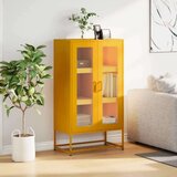 vidaXL Highboard Gorčično rumena 68x39x123 cm Jeklo | Shoptok.si