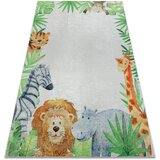 RugsX Preproge BAMBINO 54090 pralna preproga Živali, Afrika za 160x220 cm Bela | Shoptok.si