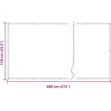  Balcony ekran Svijetlo siva i bijela. 110 x 800 cm | shoptok.hr