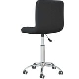 vidaXL Okretna blagovaonska stolica od tkanine crna | shoptok.hr