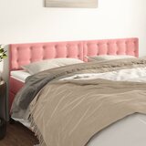 The Living Store posteljno vzglavje 2 kosa roza 100x5x78/88 cm žamet - vzglavje, (21495412) | Shoptok.si