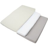 Medi Partners Set of 3 pcs. Fitted Sheet 60x120 cm 100% Cotton Baby Bed Linen Mattress Cijene