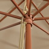  Vrtni suncobran s drvenim stupom smeđesivi 400 x 273 cm | shoptok.hr