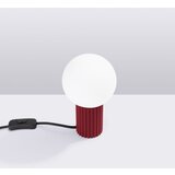 Nice Lamps Bordo rdeča namizna svetilka s steklenim senčilom (višina 19 cm) Orbital – | Shoptok.si