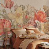  Foto tapeta - Bouquet of flowers on a cream background 150x105 | shoptok.hr