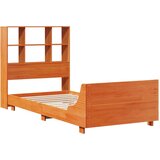  Posteljni okvir brez vzmetnice voščeno rjav 90x190 cm borovina | Shoptok.si