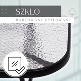 springos stakleni vrtni stol 120 x 70 x 70 cm crni | shoptok.hr