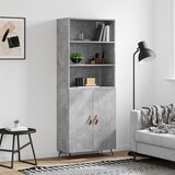  Visoka komoda siva betona 69,5x34x180 cm od konstruiranog drva Slike