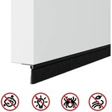  Držač četke za vrata 12 kom. Crna 100 cm Aluminijski legura | shoptok.hr
