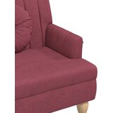  Klupa s jastucima boja vina 113 x 64,5 x 75,5 cm od tkanine | Eponuda.com