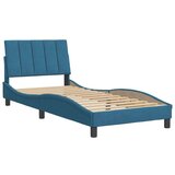  Okvir kreveta s uzglavljem plavi 90 x 200 cm baršunasti | shoptok.hr
