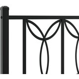  Metalni okvir kreveta uzglavlje i podnožje crni 150x200 cm | shoptok.hr