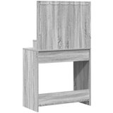  Toaletni stol s LED svjetlima - Siva Sonoma 79x41x135 cm | shoptok.hr