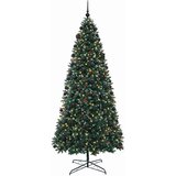  Umjetno božićno drvce na šarkama s kuglicama 400 cm - 400 cm s LED-ima i crnim lopticama | shoptok.hr