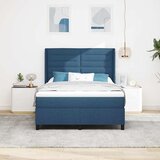  LED Box Spring Krevet s uzglavljem Plava 140 x 190 cm tkanina | shoptok.hr