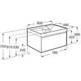Roca ONA801ZZMP ONA 80 x 46 cm umivalnik z omarico | Shoptok.si