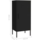 Ormarić za pohranu crni 42,5 x 35 x 101,5 cm čelični | shoptok.hr