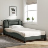  Krevet s madracem Hvar tamnosivi 100 x 200 cm od tkanine | shoptok.hr