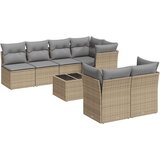  8-dijelni set vrtnih sofa od poliratana s jastucima bež | shoptok.hr