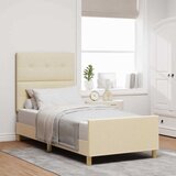 Krevetna konstrukcija s uzglavljem Krema 80 x 200 cm tkanina | shoptok.hr