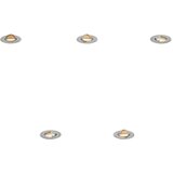 QAZQA Komplet 5 modernih talnih reflektorjev aluminij vklj. LED IP67 - Linsey | Shoptok.si
