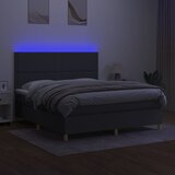  box spring s madracem LED tamnosivi 180x200 cm tkanina | shoptok.hr
