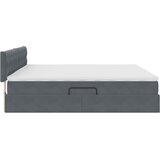  s od storage s uzglavljem Tamno siva 200 x 200 cm Baršun | shoptok.hr