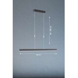 Fischer & Honsel Črna LED zatemnitvena viseča svetilka Straight – | Shoptok.si