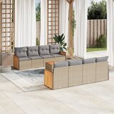 vidaXL 9-dijelni set vrtnih sofa s jastucima bež od poliratana | shoptok.hr