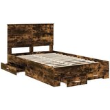  Konstrukcija postelje z vzglavjem Dimljeni oreh 120 x 200 cm, (5000103251) | Shoptok.si