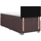  Boxspring krevet s madracem Tamno smeđa 80 x 200 cm Tkanina - Tamno smeđa 80 x 200 cm Prošiveno gumbima | shoptok.hr