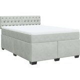 vidaXL Krevet s oprugama i madracem svjetlosivi 160x200 cm baršunasti | shoptok.hr