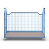 eurokraft pro univerzalni voziček Corlette® z mrežo, tip 2400, svetlo modre barve, VxŠxG 1850 x 2400 x 1150 mm | Shoptok.si